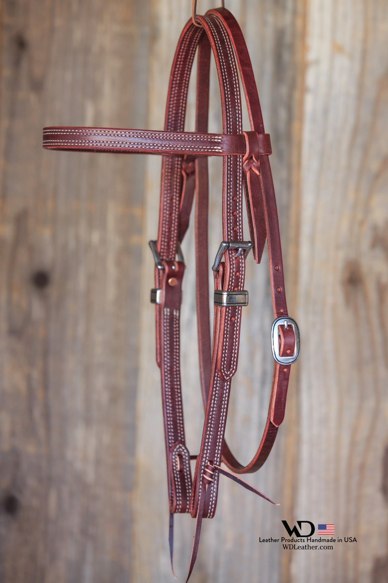 Premier Double & Stitched 3/4" Browband Headstall with Roller Buckles