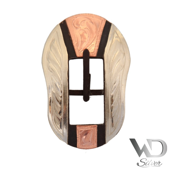 #3 Buckle Brown Iron Nickel & Copper Engraving