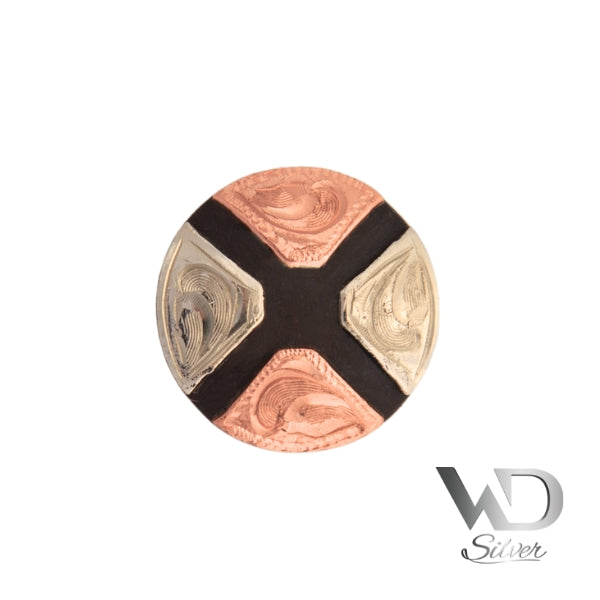 #3 Concho Brown Iron Nickel & Copper Engraving