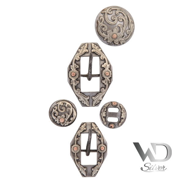 #1 Buckle Blue Gun Antiqued Iron