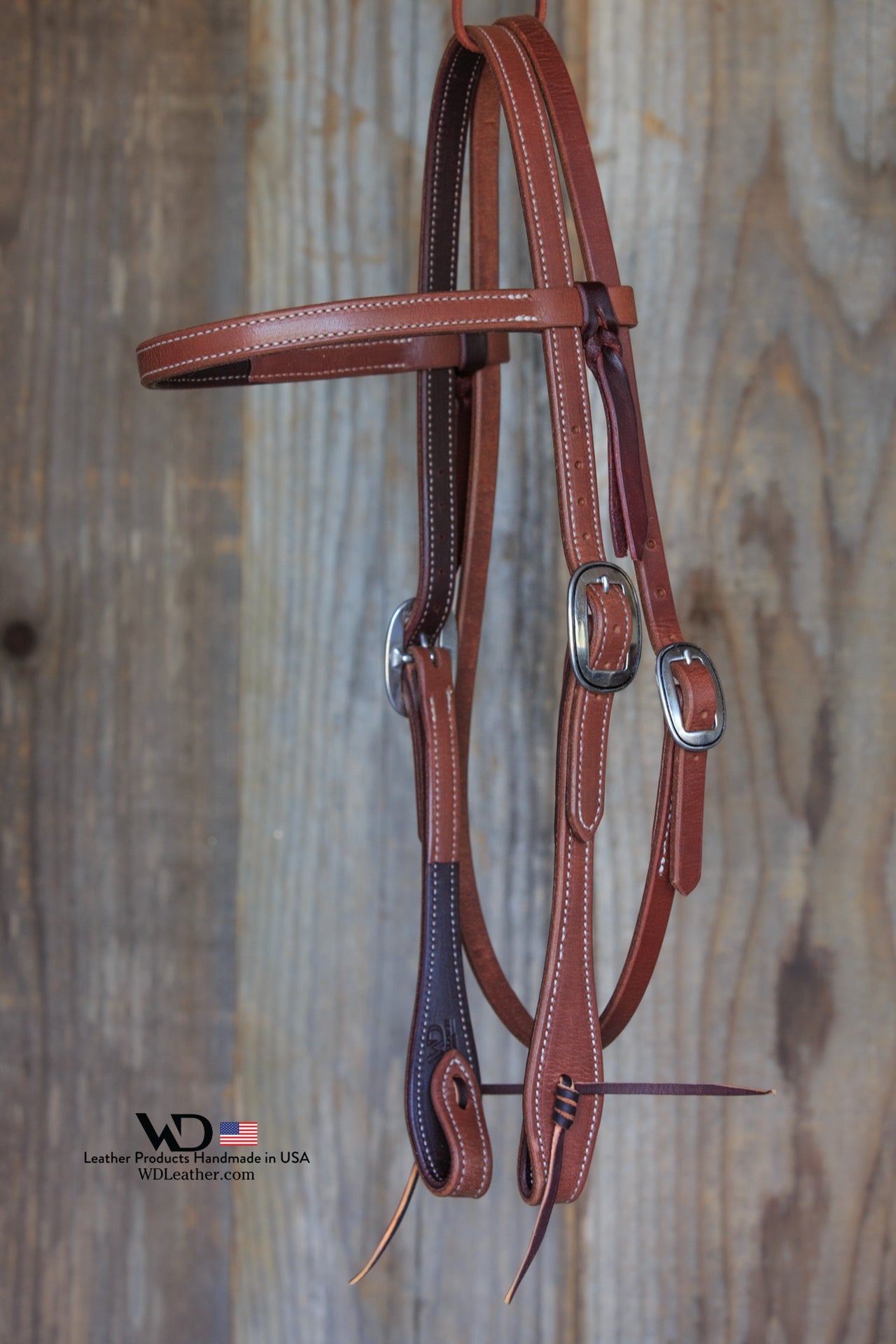 Harness Browband Headstall 5/8" with JW Watt Buckles and Tie Ends