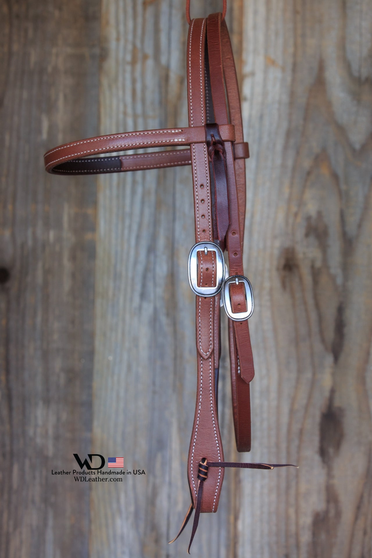 Harness Browband Headstall 5/8" with JW Watt Buckles and Tie Ends